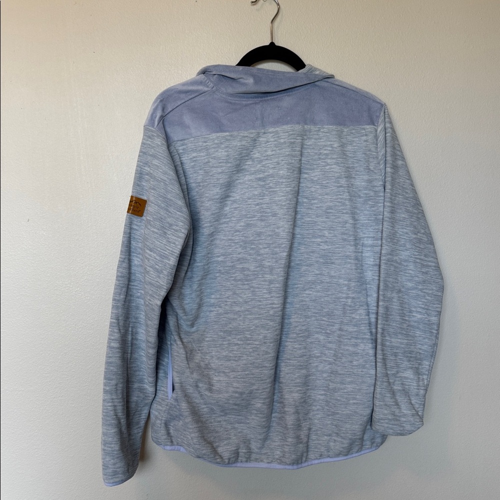 NWT Simply Southern Light Blue Heathered Quarter-Zip Fleece Pullover - Picture 7 of 7